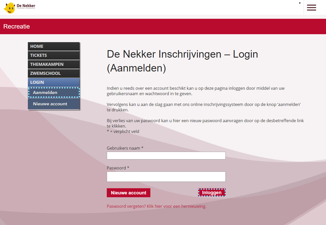 Aanmelden